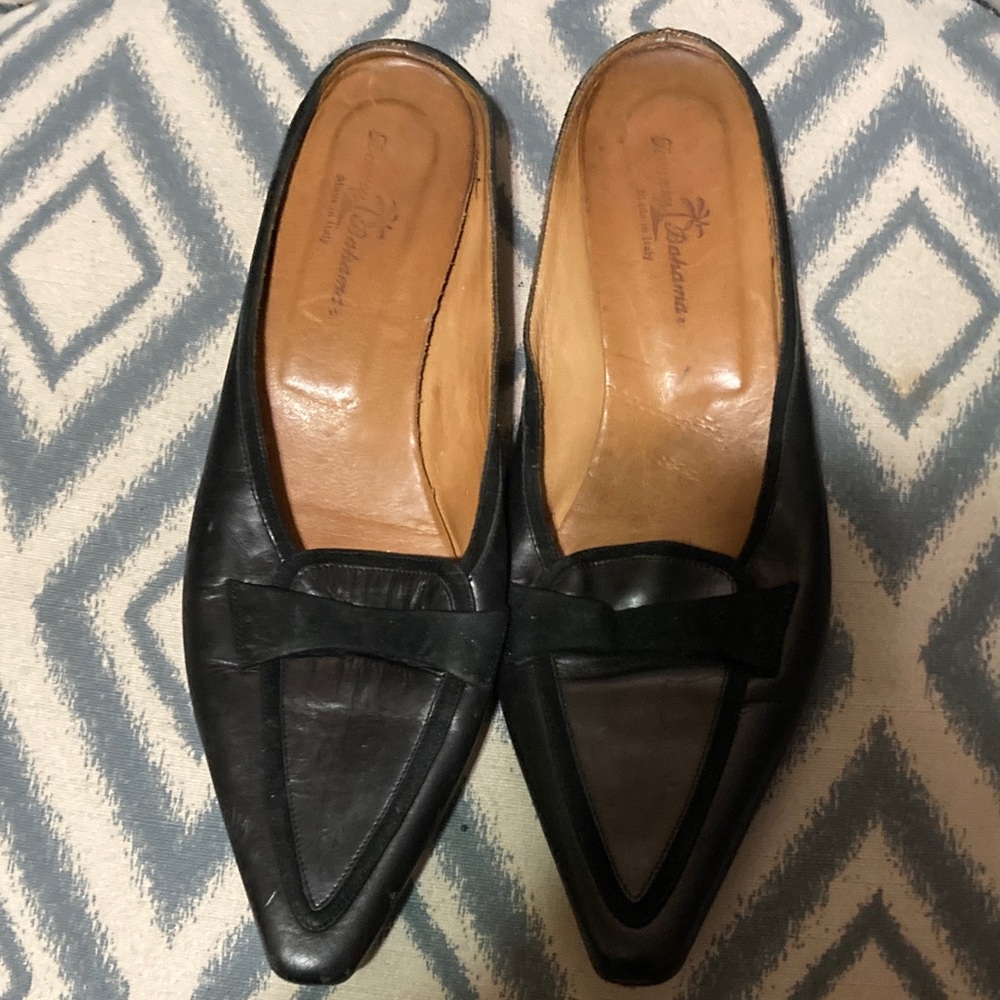Tommy Bahama Black Pointed Leather Women’s Shoes 7.5